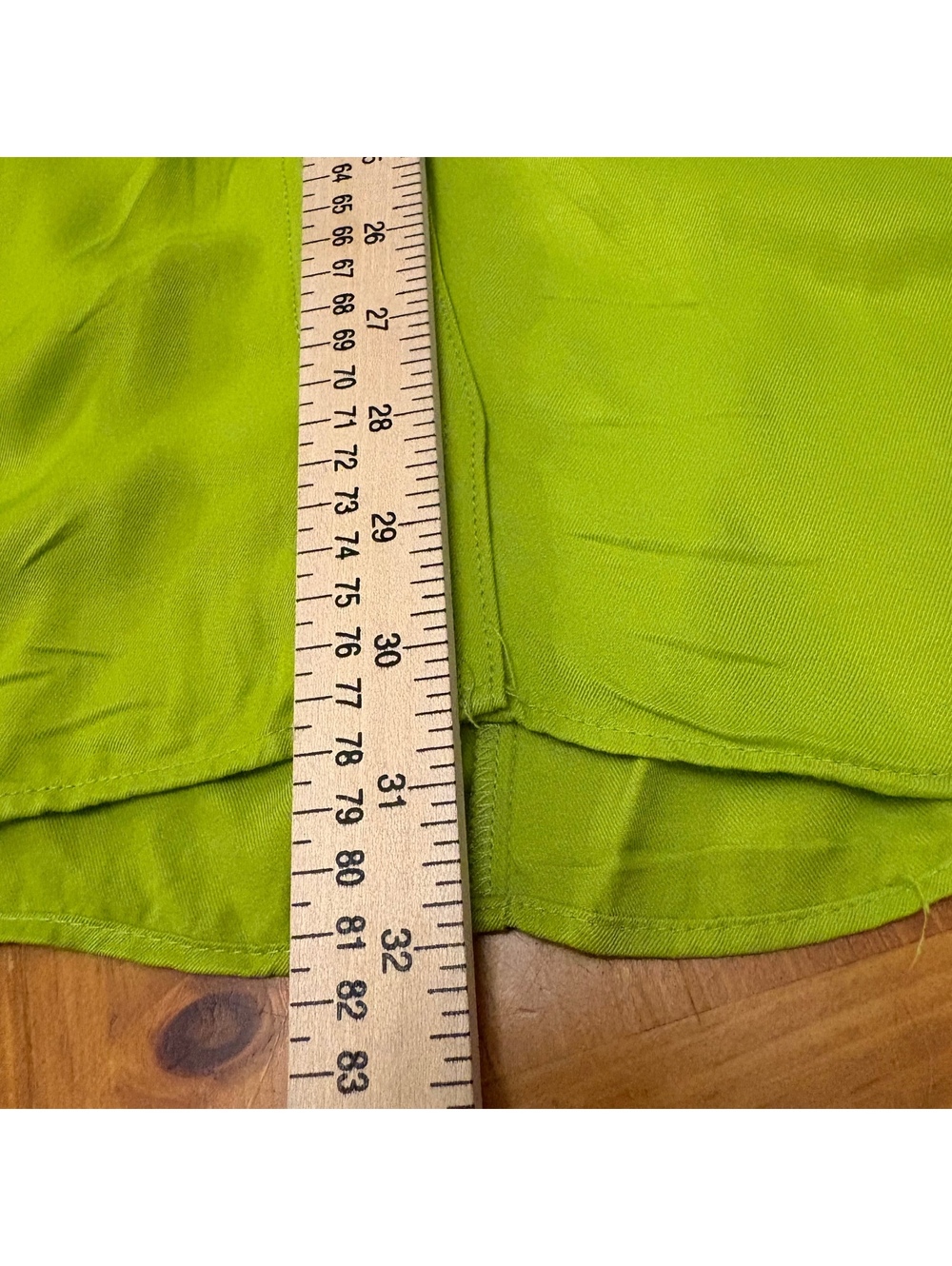 Zara Chartreuse Long Sleeve Button-Up Tunic Shirt Size Large Open Back Party - Picture 4 of 8